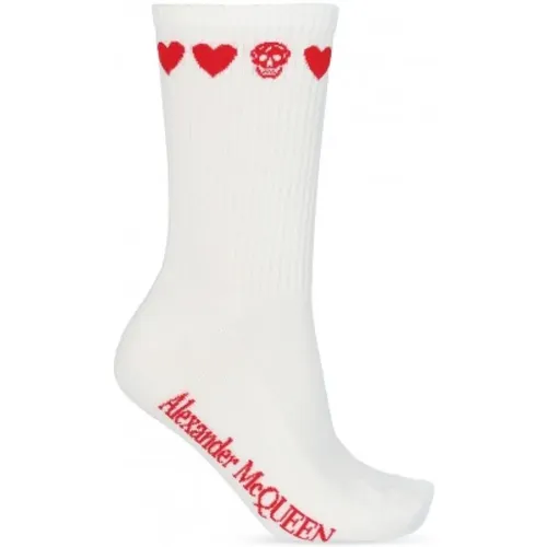 Socks, female, , Size: S Luxury Heart Design Socks - alexander mcqueen - Modalova