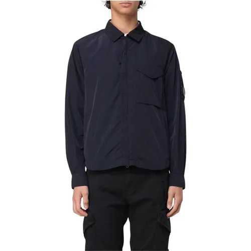 Light Jackets, male, , Size: XL Lightweight Goggle Jacket Over Shirt - C.P. Company - Modalova