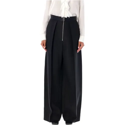 Zip Wide-Leg Trousers , female, Sizes: 3XS, XS - Khaite - Modalova