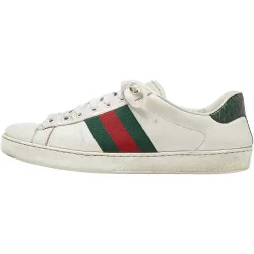 Pre-owned Leather sneakers , male, Sizes: 9 UK - Gucci Vintage - Modalova