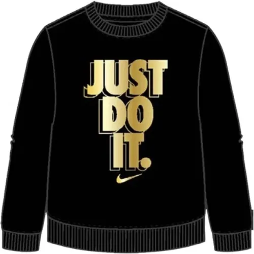 Just Do It Rundhals-Sweatshirt Schwarz Gold Kinder - Nike - Modalova