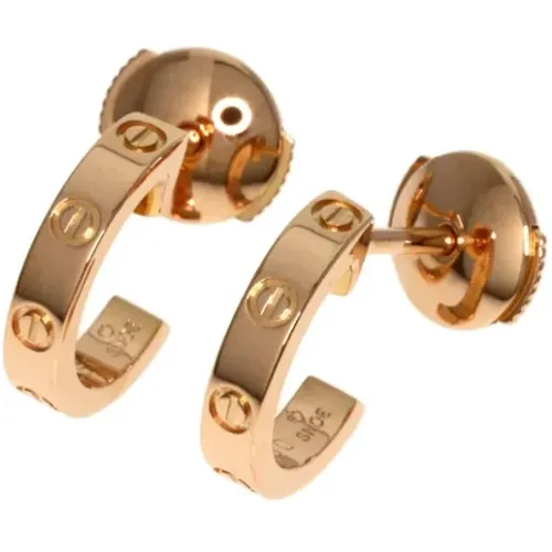 Pre-owned Jewellery, female, , Size: ONE SIZE Pre-owned Rose Gold earrings - Cartier Vintage - Modalova