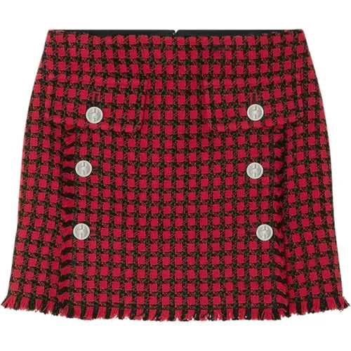 Tweed Check Rock Rot/Schwarz Damen - Versace - Modalova