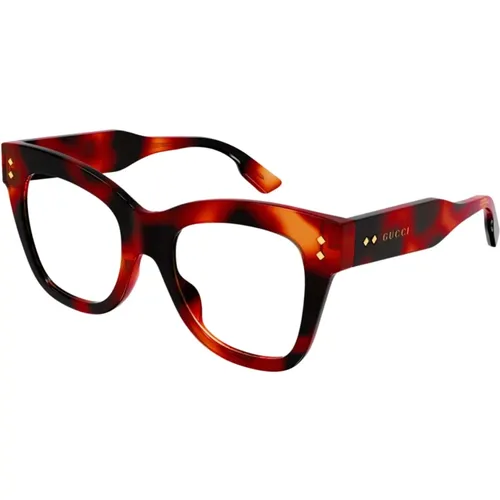Glasses, female, , Size: 50 MM Cat Eye Havana Frame - Gucci - Modalova