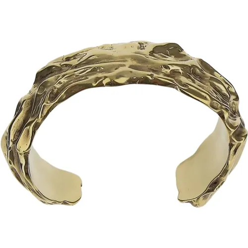 Goldfarbenes Organisches Armband - Saint Laurent - Modalova