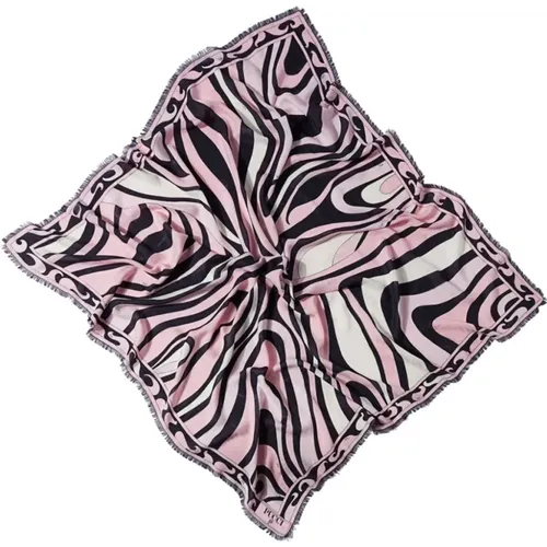 Scarves, female, , Size: ONE SIZE Pink Scarf Collection - EMILIO PUCCI - Modalova