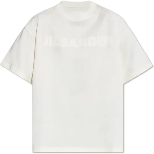 T-Shirt mit Logo , Damen, Größe: M - Jil Sander - Modalova