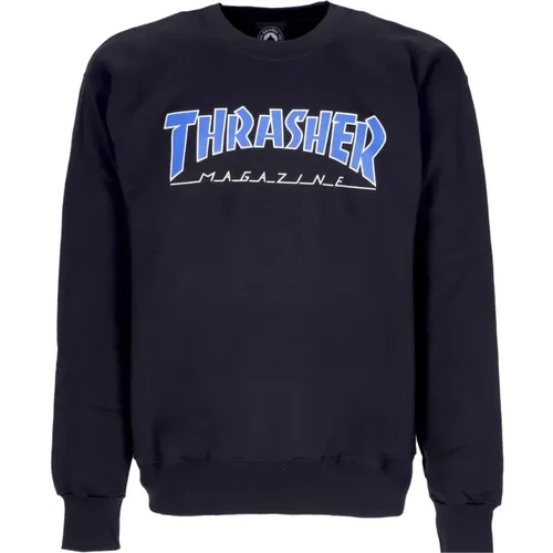 Sweatshirts, male, , Size: M Outlined Crewneck Long Sleeve Sweatshirt - Thrasher - Modalova