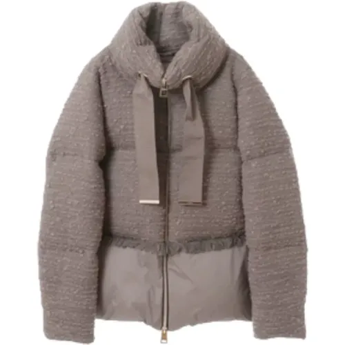 Bouclé Wool-Nylon Blend Jacket , female, Sizes: XS, M - Herno - Modalova