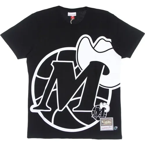 NBA Big Face Tee , male, Sizes: M, S - Mitchell & Ness - Modalova