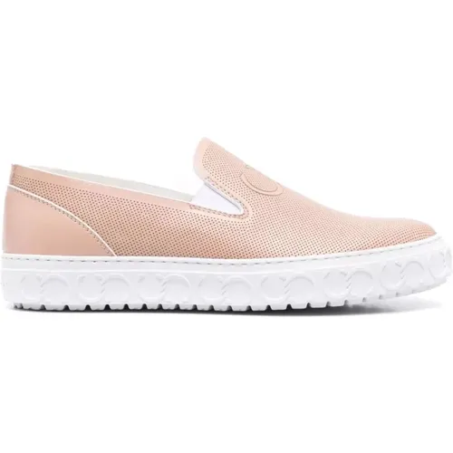 Beige Leder Slip-On Sneaker Casadei - Casadei - Modalova