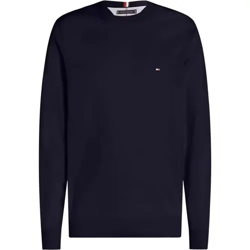 Ikonoischer Baumwoll-Kaschmir-Pullover - V-Ausschnitt , Herren, Größe: M - Tommy Hilfiger - Modalova