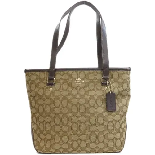 Pre-owned Tote Bags, female, , Size: ONE SIZE Pre-owned Canvas handbags - Coach Pre-owned - Modalova