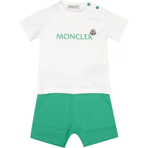 Kinder Logo T-Shirt und Shorts Set - Moncler - Modalova