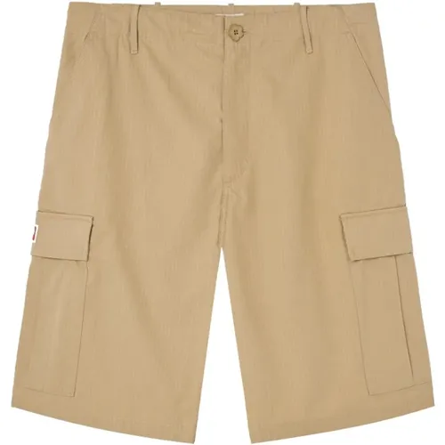 Casual Shorts, male, , Size: L Cargo Bermuda Shorts in Beige - Kenzo - Modalova