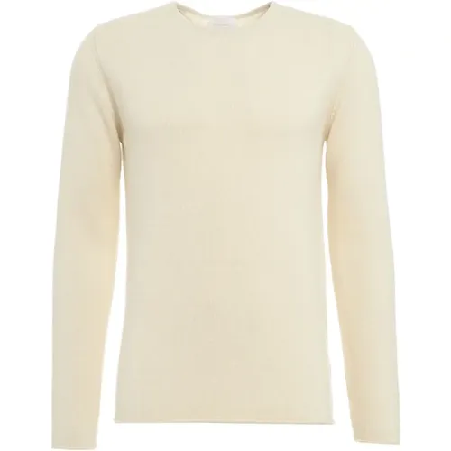 Cashmere Strick Crew Neck Pullover , Herren, Größe: L - Daniele Fiesoli - Modalova