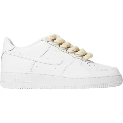 Weiße Corde Air Force 1 Sneakers , Herren, Größe: 42 1/2 EU - Nike - Modalova