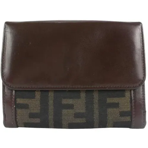 Pre-owned Wallets, male, , Size: ONE SIZE Pre-owned Leather wallets - Fendi Vintage - Modalova