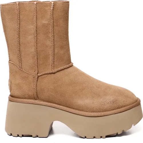 Kastanienbraune Wildleder Sandalen mit Breitem Absatz , Damen, Größe: 39 EU - Ugg - Modalova