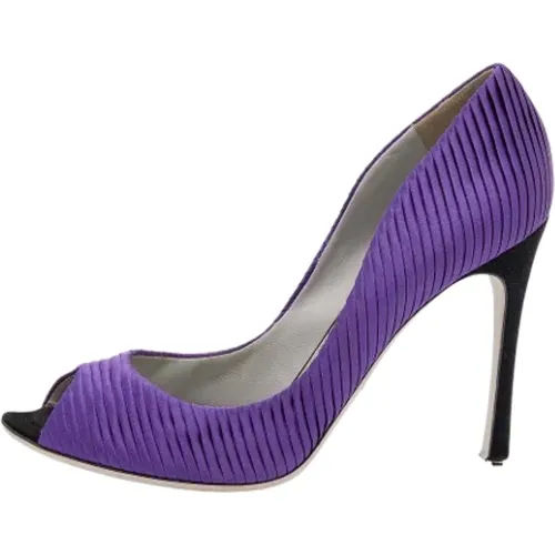 Pre-owned Satin heels , female, Sizes: 7 UK - Sergio Rossi Pre-owned - Modalova