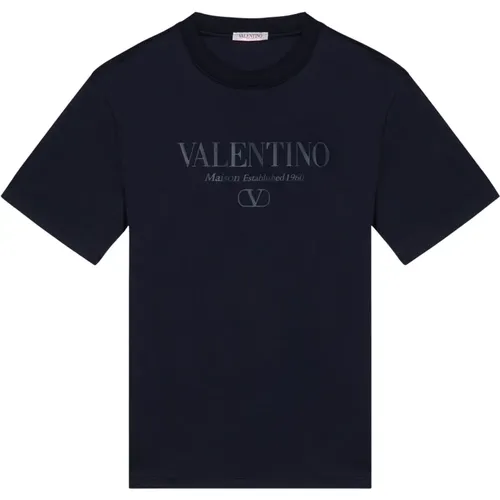 T-Shirts, male, , Size: L Short Sleeve Crew Neck T-Shirt - Valentino Garavani - Modalova