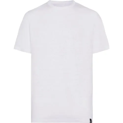 T-Shirt aus Stretch-Leinen-Jersey , Herren, Größe: 2XL - Boggi Milano - Modalova