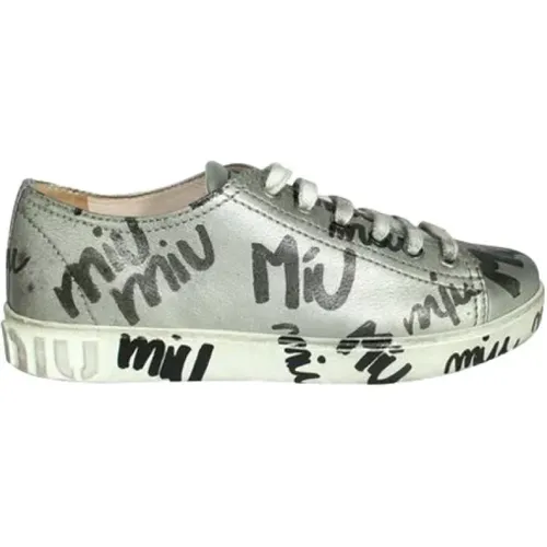 Pre-owned Fabric sneakers , female, Sizes: 3 UK - Miu Miu Pre-owned - Modalova
