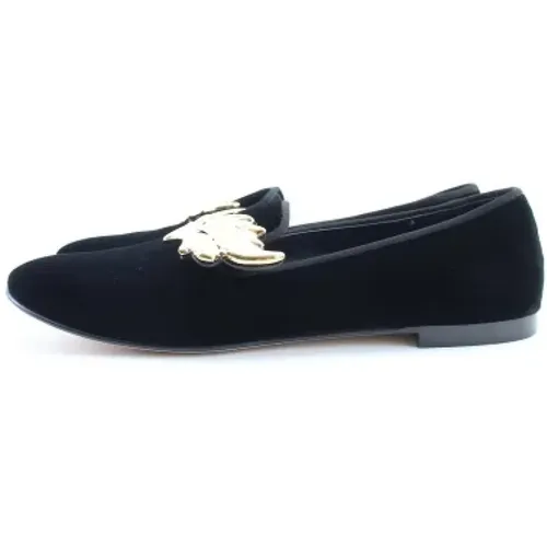 Pre-owned Flats, female, , Size: 11 US Pre-owned Velvet flats - Giuseppe Zanotti Pre-owned - Modalova