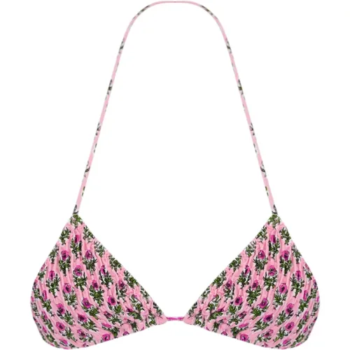 Floral Triangle Bikini Top , female, Sizes: S, L, XS - MC2 Saint Barth - Modalova