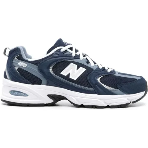 Blaue Mesh-Sneaker mit Wildlederbesatz , Herren, Größe: 41 1/2 EU - New Balance - Modalova