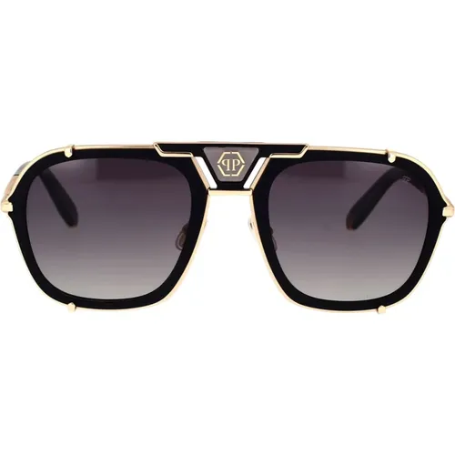 Luxury Square Polarized Sunglasses , unisex, Sizes: 55 MM - Philipp Plein - Modalova