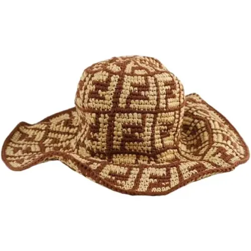 Pre-owned Accessories, unisex, , Size: ONE SIZE Pre-owned Cotton hats - Fendi Vintage - Modalova