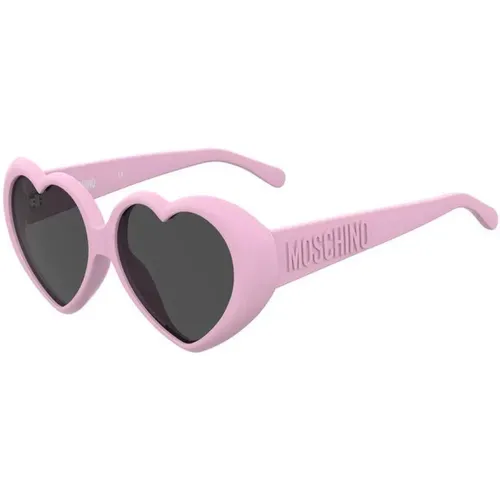 Sonnenbrille Mos128/S Schwarz , Damen, Größe: 57 MM - Moschino - Modalova