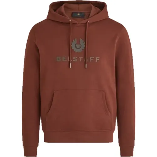 Hoodies, male, , Size: L Signature Sweatshirt Hoodie Deep Copper - Belstaff - Modalova