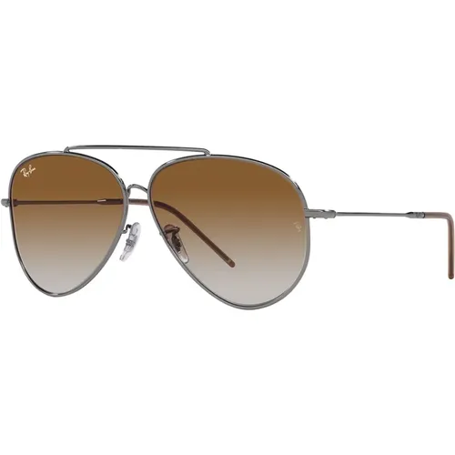 Reverse Aviator Sonnenbrille Braun Verlauf , unisex, Größe: 59 MM - Ray-Ban - Modalova