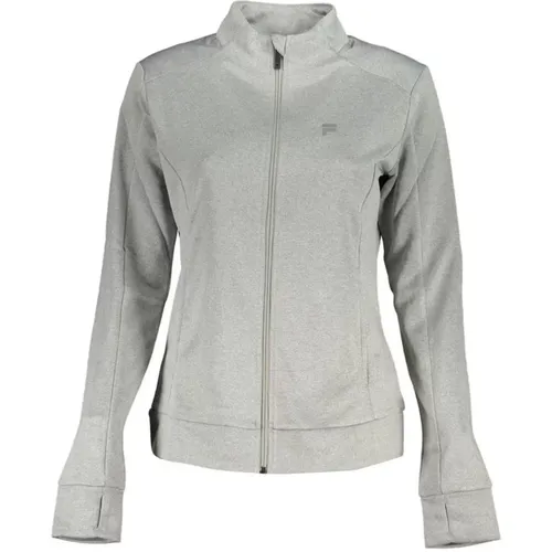 Stilvolles Logo Print Zip Sweatshirt , Damen, Größe: M - Fila - Modalova