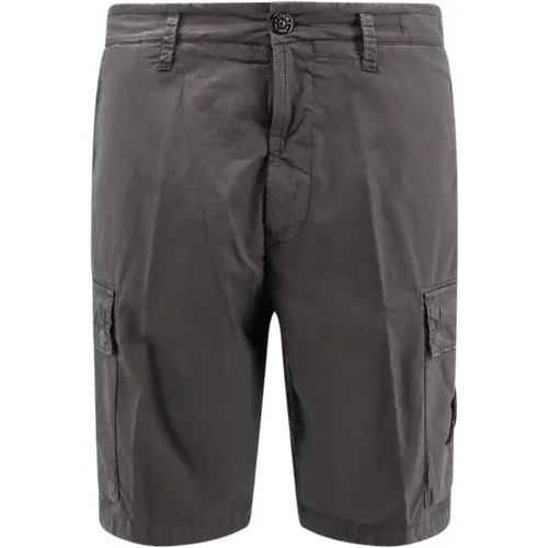 Grey Shorts with Zip and Button , male, Sizes: W30 - Stone Island - Modalova