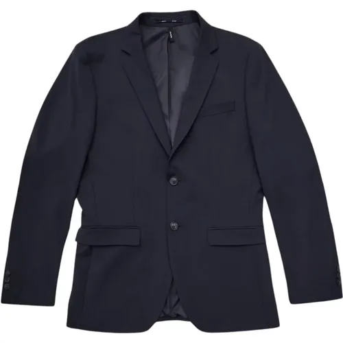 Blazers, male, , Size: 3XL Slim Navy Blazer - Selected Homme - Modalova