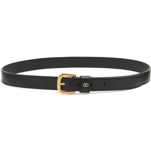 Belts, male, , Size: 105 CM Leather VLogo Signature Belt - Valentino Garavani - Modalova