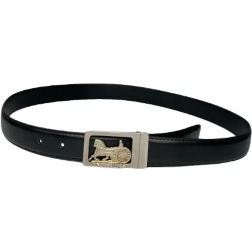 Pre-owned Belts, female, , Size: ONE SIZE Pre-owned Vintage Leather Belt - Celine Vintage - Modalova