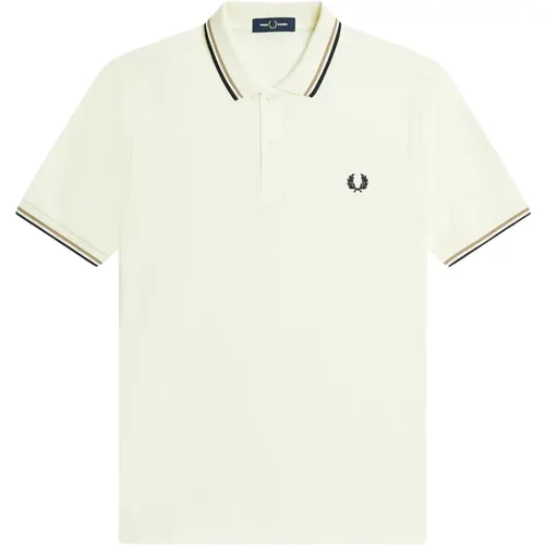 Polo Shirts, male, , Size: XL Classic Polo Shirt with Double Stripe - Fred Perry - Modalova