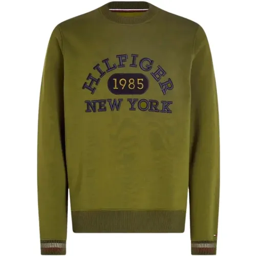 Men College Monotype Sweater , male, Sizes: M - Tommy Hilfiger - Modalova