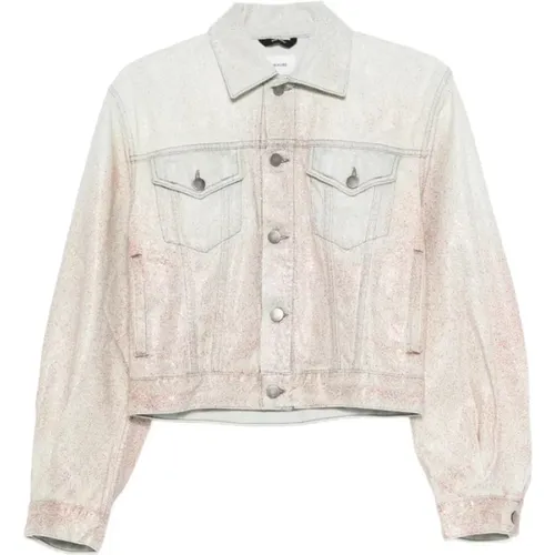 Denim Jackets, female, , Size: S Cropped Denim Jacket - Haikure - Modalova