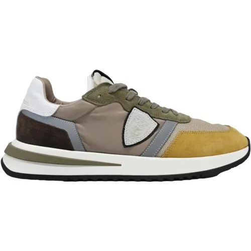 Sneakers, male, , Size: 7 US Tropez 2.1 Sneakers in Mustard Taupe - Philippe Model - Modalova