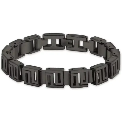 Bracelets, male, , Size: ONE SIZE Bracelet Men Gunmetal Gray Metal 180mm Himal Pj.26563Bsu/02 - Police - Modalova