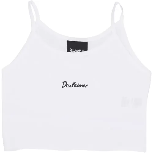 Sleeveless Tops, female, , Size: S Logo Crop Tank Top - Disclaimer - Modalova