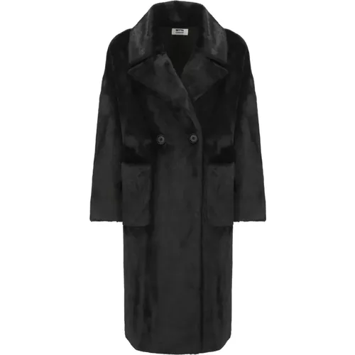 Faux Fur Double-Breasted Coat , female, Sizes: M, S - Betta Corradi - Modalova