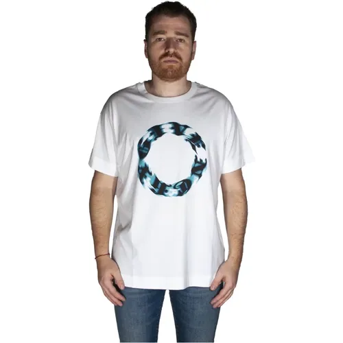 Circle Logo Print T-Shirt , male, Sizes: L, 2XL, XL - Givenchy - Modalova
