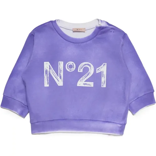 Sweatshirt mit Rundhalsausschnitt und Markenpinsel-Effekt - N21 - Modalova