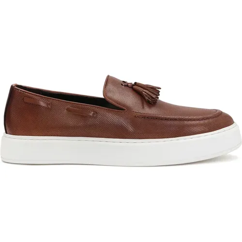 Herren Slip-On Freizeit Lederschuhe , Herren, Größe: 43 EU - Kazar - Modalova